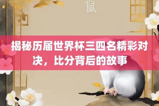 揭秘历届世界杯三四名精彩对决，比分背后的故事漯河市盈旭机械设备有限公司