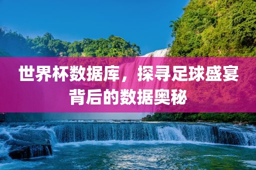 世界杯数据库，探寻足球盛宴背后的数据奥秘漯河市盈旭机械设备有限公司