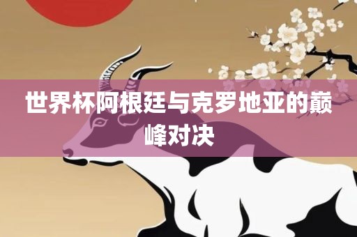 世界杯阿根廷与克罗地亚的巅峰对决漯河市盈旭机械设备有限公司