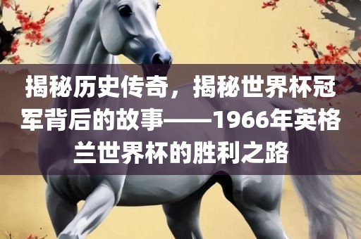 揭秘历史传奇，揭秘世界杯冠军背后的故事——1966年英格兰世界杯的胜利之路