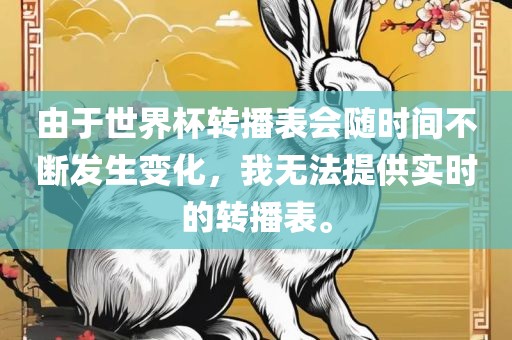 由于世界杯转播表会随时间不断发生变化，我无法提供实时的转播表。漯河市盈旭机械设备有限公司