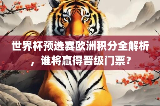 世界杯预选赛欧洲积分全解析，谁将赢得漯河市盈旭机械设备有限公司晋级门票？