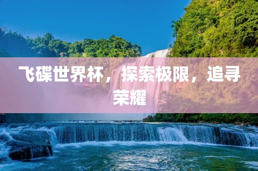 飞碟世界杯，探索极限，追寻荣耀漯河市盈旭机械设备有限公司