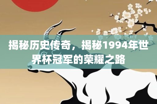 揭秘历史传奇，揭秘1994年世界杯冠军的荣耀之路
