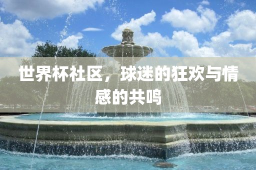 世界杯社区，球迷的狂欢与情感的共鸣