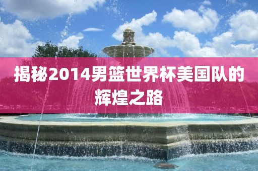 揭秘2014男篮世界杯美国队的辉煌之路