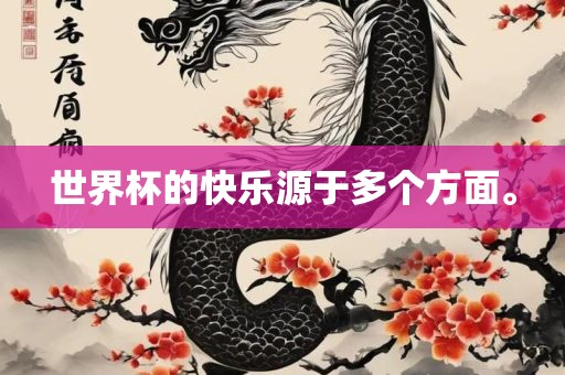 世界杯的快乐源于多个方面。