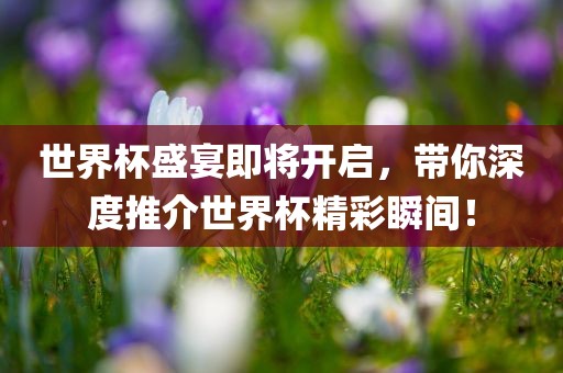 世界杯盛宴即将开启，带你深度推介世界杯精彩瞬间！