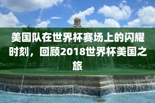美国队在世界杯赛场上的闪耀时刻，回顾2018世界杯美国之旅