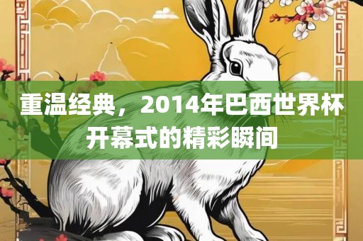 重温经典，2014年巴西世界杯开幕式的精彩瞬间