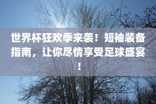 世界杯狂欢季来袭！短袖装备指南，让你尽情享受足球盛宴！