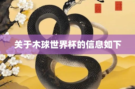 关于木球世界杯的信息如下