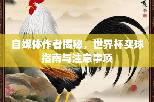 自媒体作者揭秘，世界杯买球指南与注意事项
