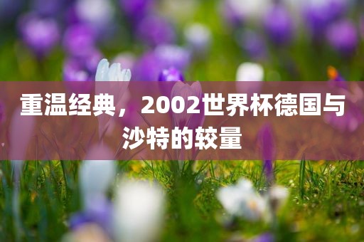 重温经典，2002世界杯德国与沙特的较量