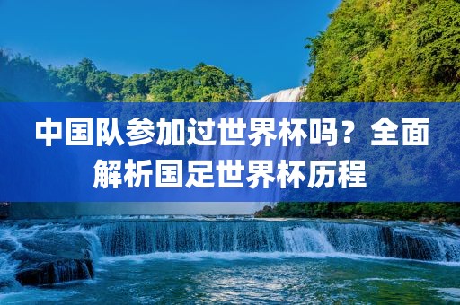 中国队参加过世界杯吗？全面解析国足世界杯历程
