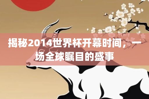 揭秘2014世界杯开幕时间，一场全球瞩目的盛事