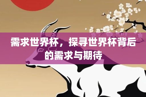 需求世界杯，探寻世界杯背后的需求与期待