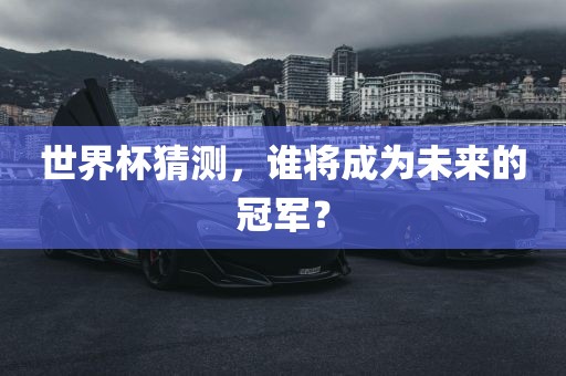 世界杯猜测，谁将成为未来的冠军？