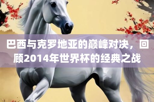 巴西与克罗地亚的巅峰对决，回顾2014年世界杯的经典之战漯河市盈旭机械设备有限公司