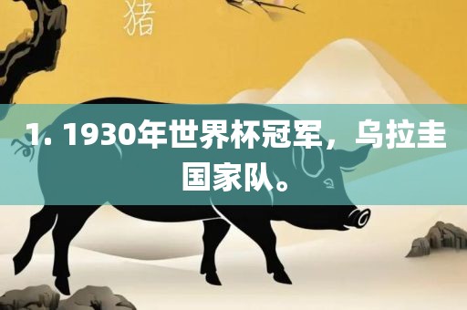 1. 1930年世界杯冠军，乌拉圭国家队。