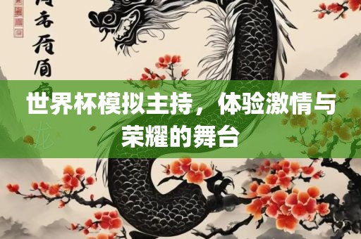 世界杯模拟主持，体验激情与荣耀的舞台
