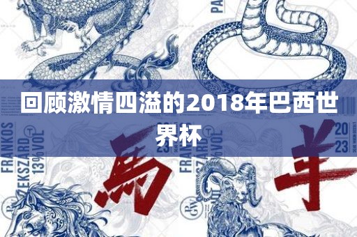回顾激情四溢的2018年巴西世界杯