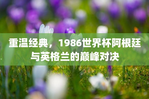 重温经典，1986世界杯阿根廷与英格兰的巅峰对决