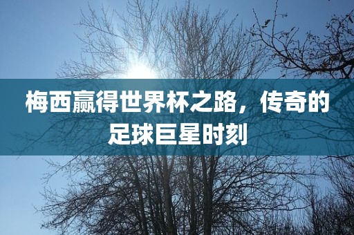 梅西赢得世界杯之路，传奇的足球巨星时刻漯河市盈旭机械设备有限公司
