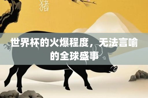 世界杯的火爆程度，无法言喻的全球盛事