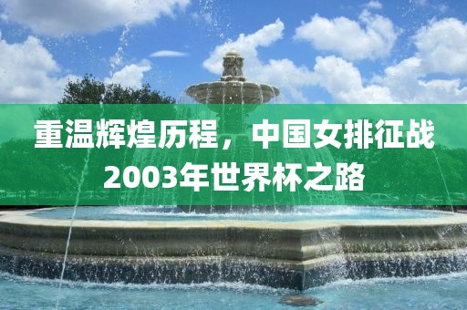 重温辉煌历程，中国女排征战2003年世界杯之路
