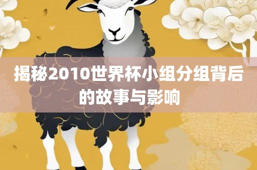 揭秘2010世界杯小组分组背后的故事与影响
