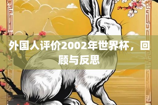 外国人评价2002年世界杯，回顾与反思