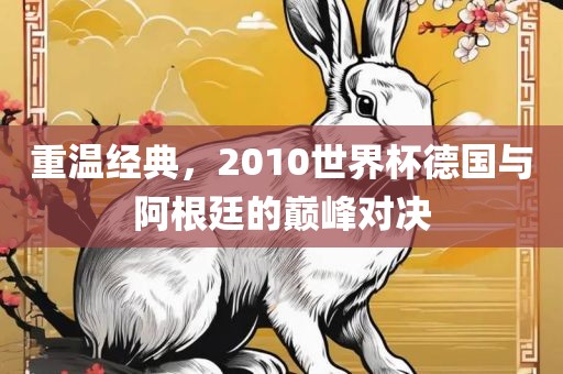 重温经典，2010世界杯德国与阿根廷的巅峰对决