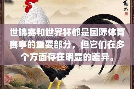 世锦赛和世界杯都是国际体育赛事的重要部分，但它们在多个方面存在明显的差异。