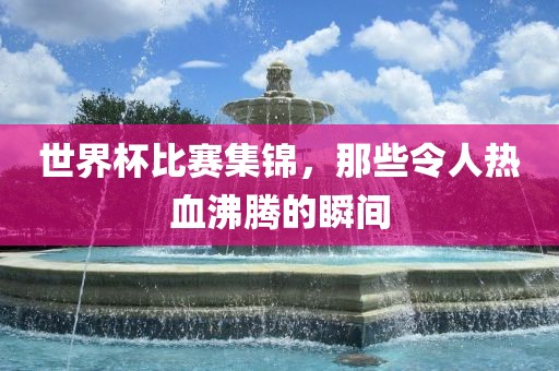 世界杯比赛集锦，那些令人热血沸腾的瞬间