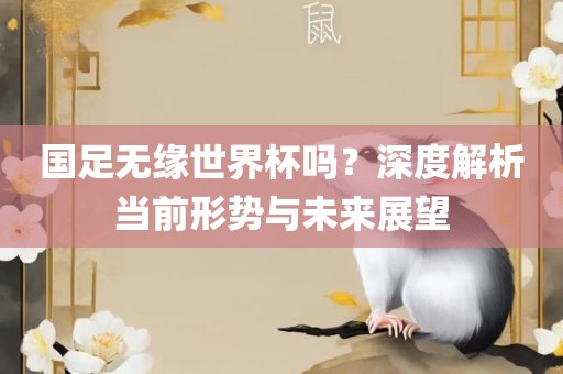 国足无缘世界杯吗？深度解析当前形势与未来展望漯河市盈旭机械设备有限公司