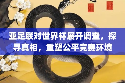 亚足联对世界杯展开调查，探寻真相，重塑公平竞赛环境漯河市盈旭机械设备有限公司