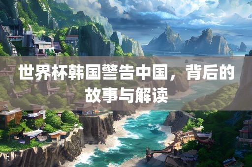 世界杯韩国警告中国，背后的故事与解读漯河市盈旭机械设备有限公司