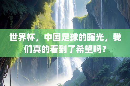世界杯，中国足球的曙光，我们真的看到了希望吗？