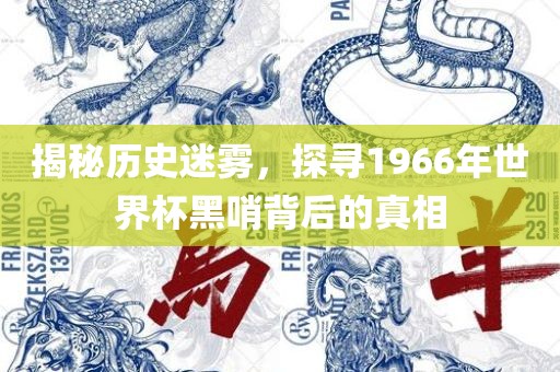 揭秘历史迷雾，探寻1966年世界杯黑哨背后的真相