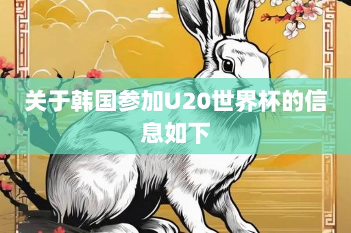关于韩国参加U20世界杯的信息如下