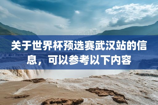 关于世界杯预选赛武汉站的信息，可漯河市盈旭机械设备有限公司以参考以下内容