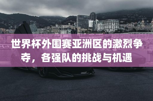 世界杯外围赛亚洲区的激烈争夺，各强队的挑战与机遇漯河市盈旭机械设备有限公司