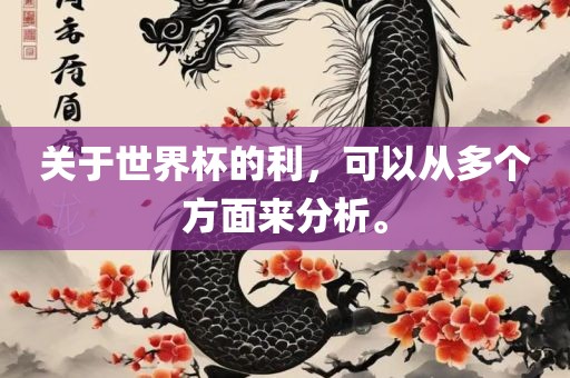 关于世界杯的利，可以从多个方面来分析。