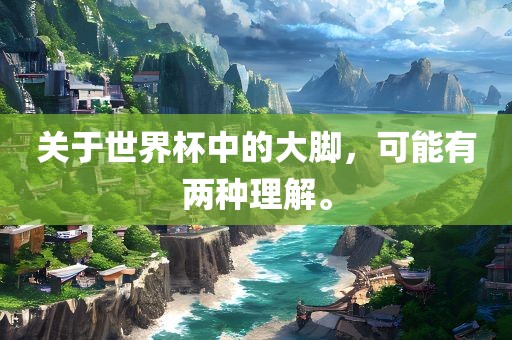 关于世界杯中的大脚，可能有两种理解。