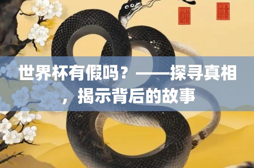 世界杯有假吗？——探寻真相，揭示背后的故事