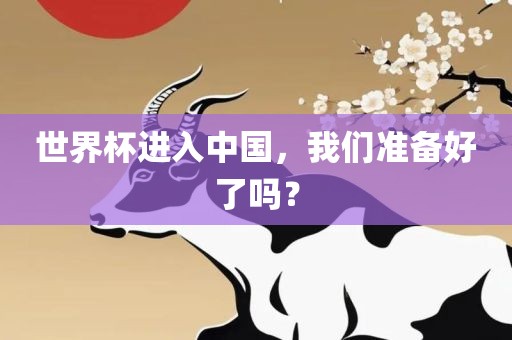 漯河市盈旭机械设备有限公司世界杯进入中国，我们准备好了吗？