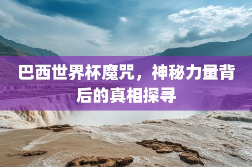 巴西世界杯魔咒，神秘力量背后的真相探寻漯河市盈旭机械设备有限公司
