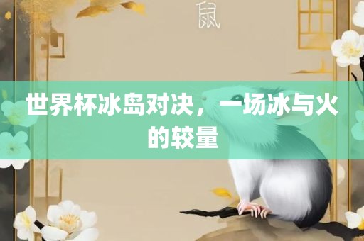 世界杯冰岛对决，一场冰与火的较量