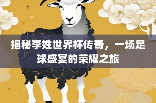 揭秘李姓世界杯传奇，一场足球盛宴的荣耀之旅